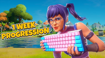 My 1 WEEK Controller To Keyboard And Mouse Progression! (Fortnite Controller To Keyboard And Mouse)