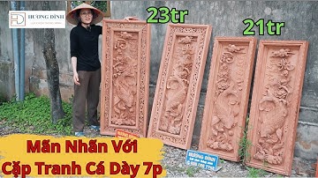 Mãn nhãn với 2 bộ "Lý Ngư" dày 7 phân gỗ Hương Đá giá lại cực kì dễ tiếp cận | Tranh Gỗ Hương Đình
