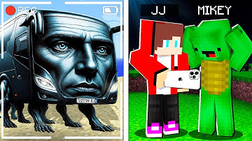 JJ and Mikey Found RANG RING RENG BUS IRENG on Hidden Cameras in Minecraft ! - Maizen
