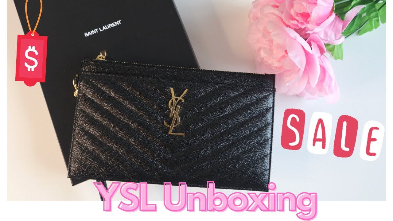 YSL LARGE MONOGRAM BILL POUCH UNBOXING 