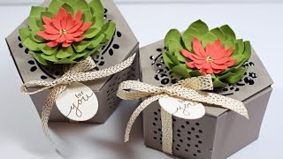 Stampin' Up! Succulent Framelits Window Box Thinlits Treat Box Tutorial