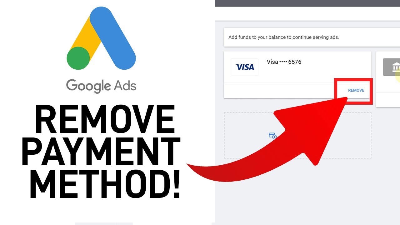 How To Remove Payment Method From Google ADS EASY YouTube