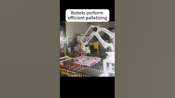 China manufactures industrial palletizing robots. #machine #industrialmachine