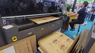Sunthinks single pass digital corrugated printing machine with Epson i3200 printhead