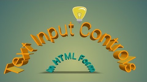 Text input controls in HTML document