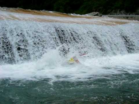 Wildwasserwoche der Kanu-AG - Wehr auf der Gail 13