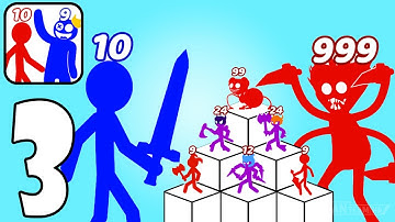 STICK TOWER BATTLE HERO WAR - Gameplay Part 3 Tutorial Levels 23-34 (Android,iOS)