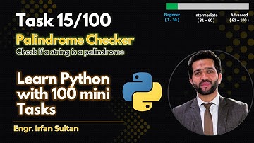 Palindrome Checker in 5 Minutes | Task 15/100 - Learn Python programming with 100 tasks