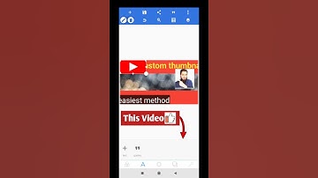 how to make YouTube thumbnail android mobile in one minute| YouTube custom thumbnail #shorts