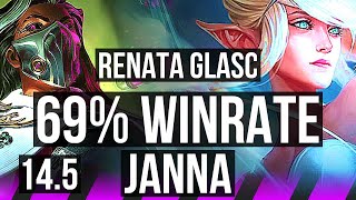 RENATA GLASC & Senna vs JANNA & Kai'Sa (SUP) | 69% winrate | EUW Master | 14.5