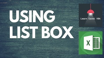 Excel VBA - Using List Boxes