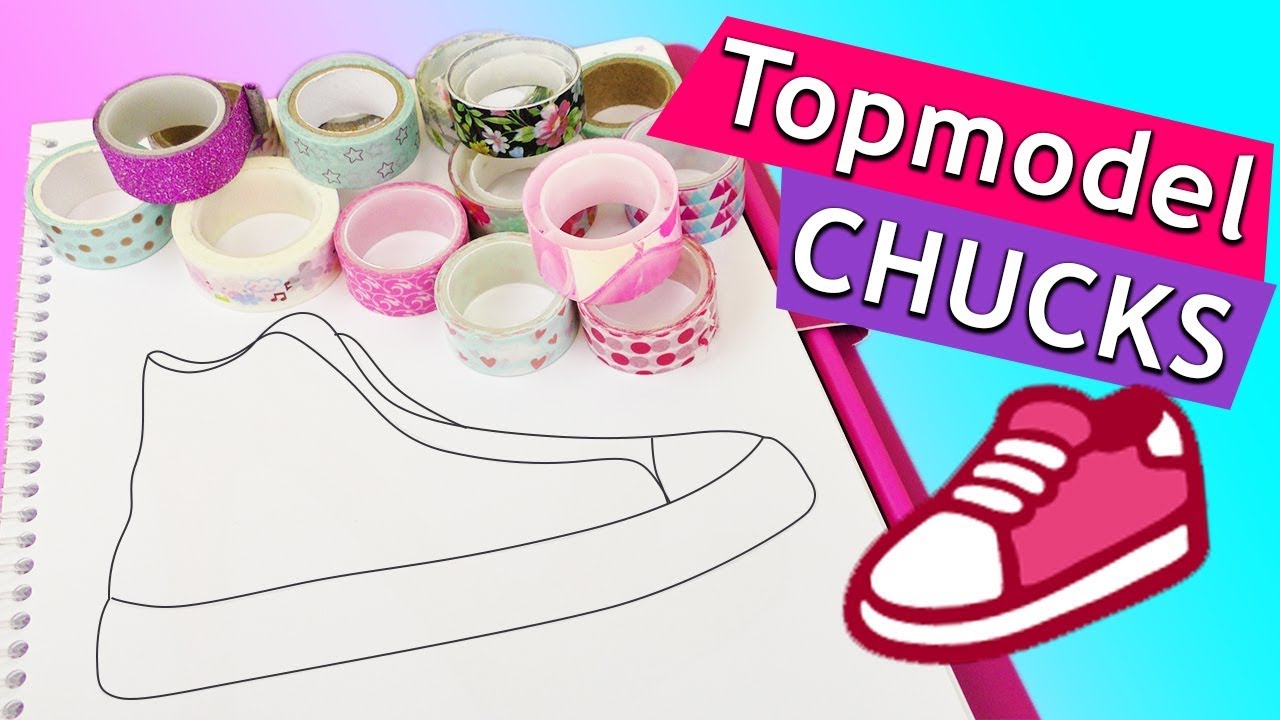 Topmodel Chucks Design Selbst Machen Chucks Mit Washi Tape Verzieren Diy Fur Kinder Youtube