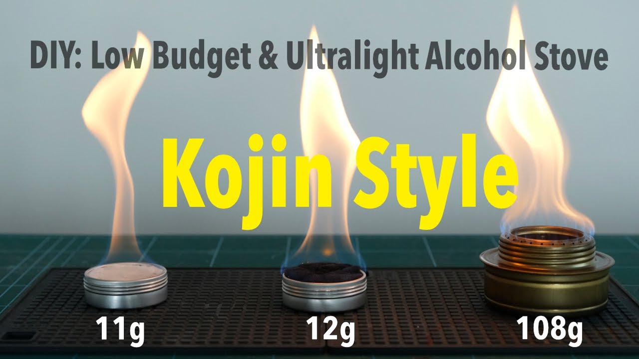How to build an ultralight and low budget alcohol stove kojin style