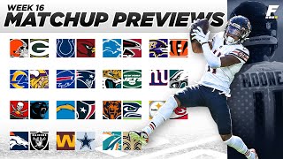 Week 16 Matchup Previews: Every Game, Every Player + Must Start or Sit (2021 Fantasy Football)