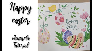 ILUSTRACION EN ACUARELA - HAPPY EASTER 2023