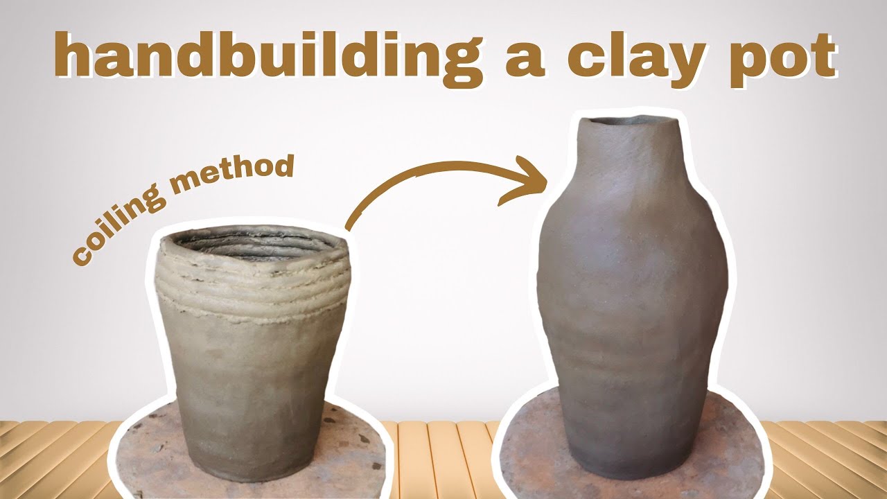 handbuilding a clay pot using the coiling method - YouTube