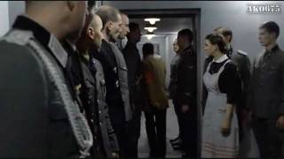 Goebbles breaks the bathroom mirror.