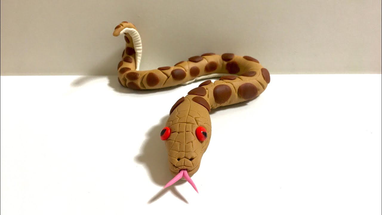 How to Make a SNAKE - Easy Tutorial Clay, Play Doh, Fondant, Plastilina or  air dry clay - DIY 