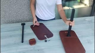 MIAJO Adjustable Side Table Installation Instruction - Brown Table