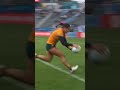 Defender is sent flying! 😲 #Rugby #Shorts #Sevens