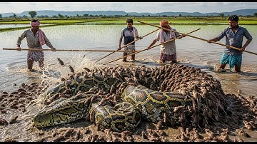 Animal Rescue: Giant Python Overwhelmed by a Swarm of 1000 Rats!