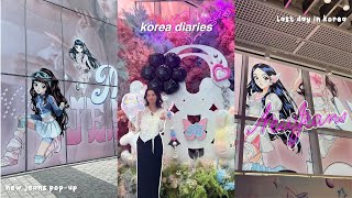 korea diaries 🐰: newjeans pop up, hongdae shopping, kpop album & gwangjang market