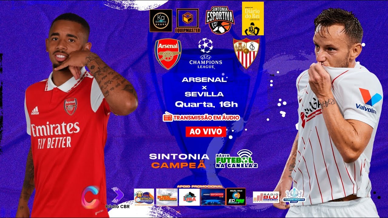 Onde vai passar o jogo ARSENAL X SEVILLA hoje (08/11)? Passa no