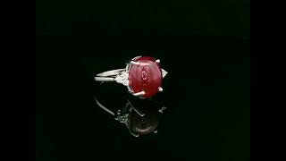 Celebrity 18K White Gold Ring with 6.16ct Cabochon Ruby & Diamond Accents Net Worth