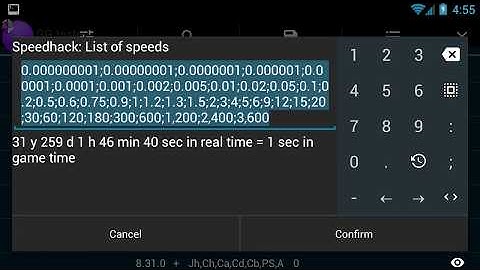 How to set your speed list for Speedhack - GameGuardian