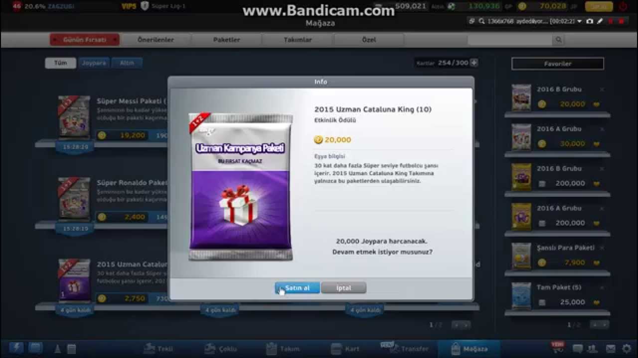 Goley 160 bin Joypara harcama ve Vip 5 olma