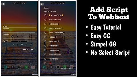 How To Making Online Script Inbuilt GG | Webhost Version