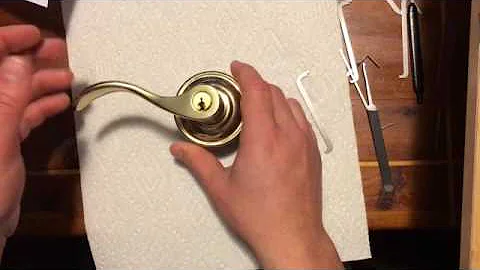 Removing the lock cylinder from a Schlage residential KIK knob/lever