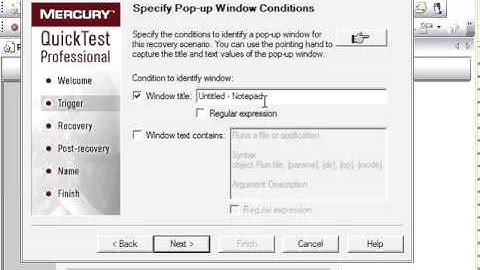 Recovery Scenario Manager in QTP