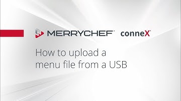 How to upload a menu to the oven from a USB stick?