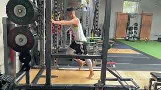Band Resisted Linear Postural Rack Hold with Marching