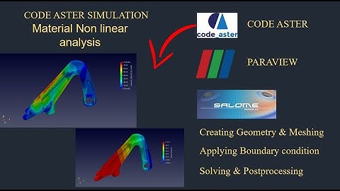 Bracket material non linear analysis with nonlinear curve in code aster|tutorial-72