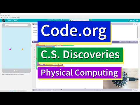 Functions with Parameters Lesson 14.2 Tutorial and Answer Code.org CS Discoveries Physical Computing