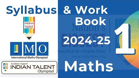 IMO International Maths Olympiad Indian Talent Olympiad Sample Paper Class 1 SOF Silverzone