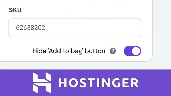 Make Online Store a Catalog in Hostinger Website Builder