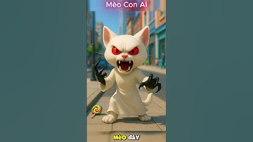 Mèo con biến thành con ma sau khi ăn kẹo mút #shorts #cat #catai #ai #meow