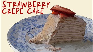 Strawberry Crepe Cake Recipe - a taste of spring