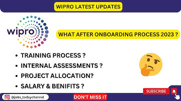WIPRO ONBOARDING PROCESS | COMPLETE DETAILS |TRAINING | PROJECT | SALARY | 2023 |