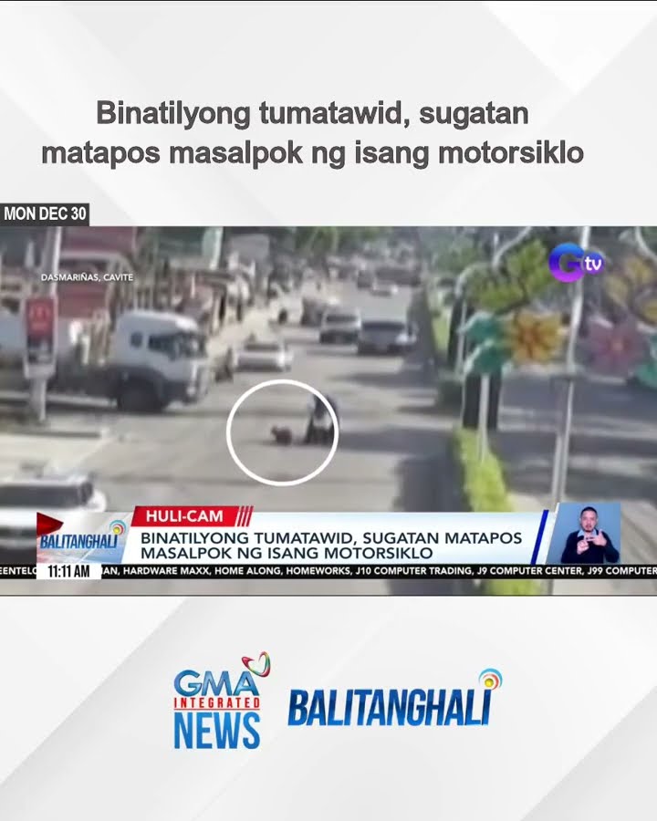 Binatilyong tumatawid, sugatan matapos masalpok ng isang motorsiklo | Balitanghali