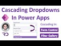 Cascading Dropdowns in Power Apps from SharePoint list or Excel