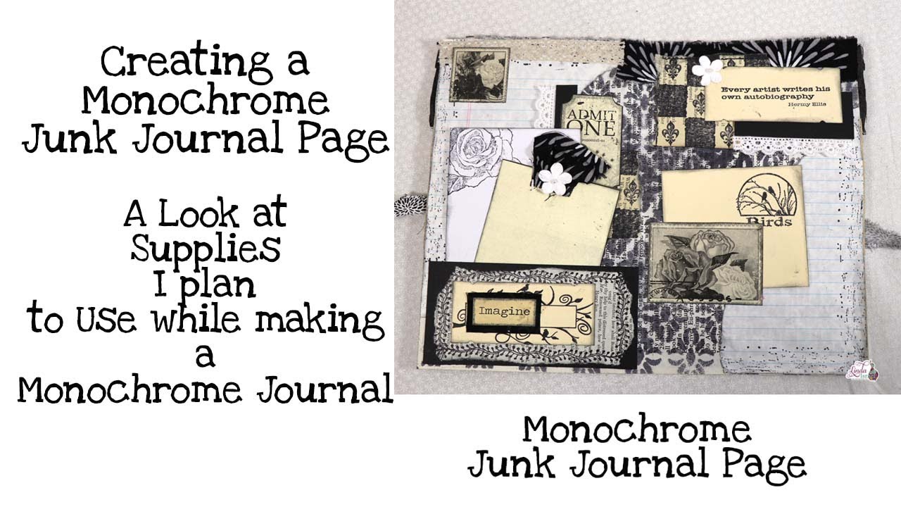 Creating a Monochrome Junk Journal Page Part 1