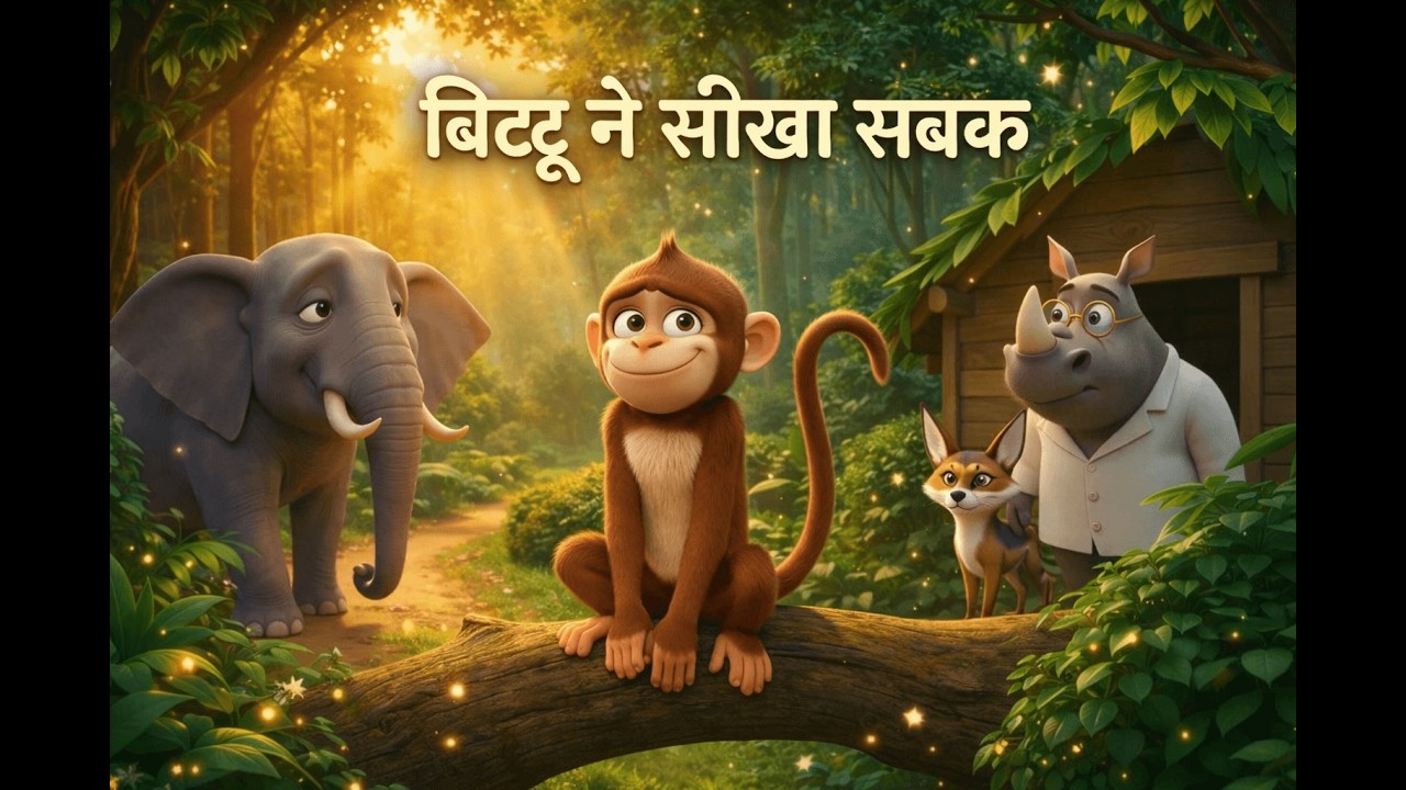 बिट्टू ने सीखा सबक | बच्चों की नैतिक कहानी | Hindi Animated Story