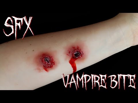 VAMPIRE BITE MAKEUP TUTORIAL EASY SFX Vampire Bite - YouTube.