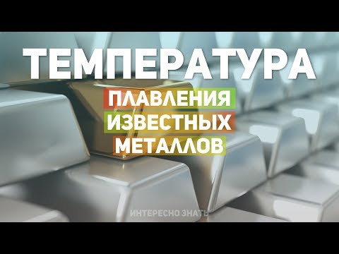 Температура плавления известных металлов