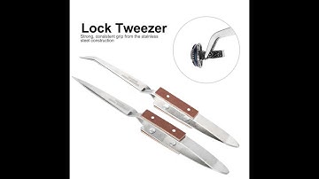 Jewelry Tweezer Straight Curved Tip Clip Selflock Cross Locking Soldering Tweezers DIY Making Tool
