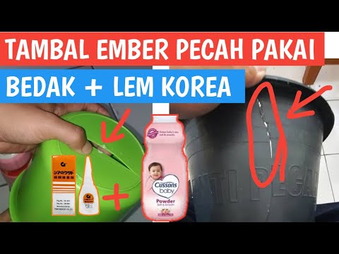 cara menambal ember plastik yang bocor. 